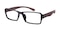 Akron Black/Brown Rectangle TR90 Eyeglasses
