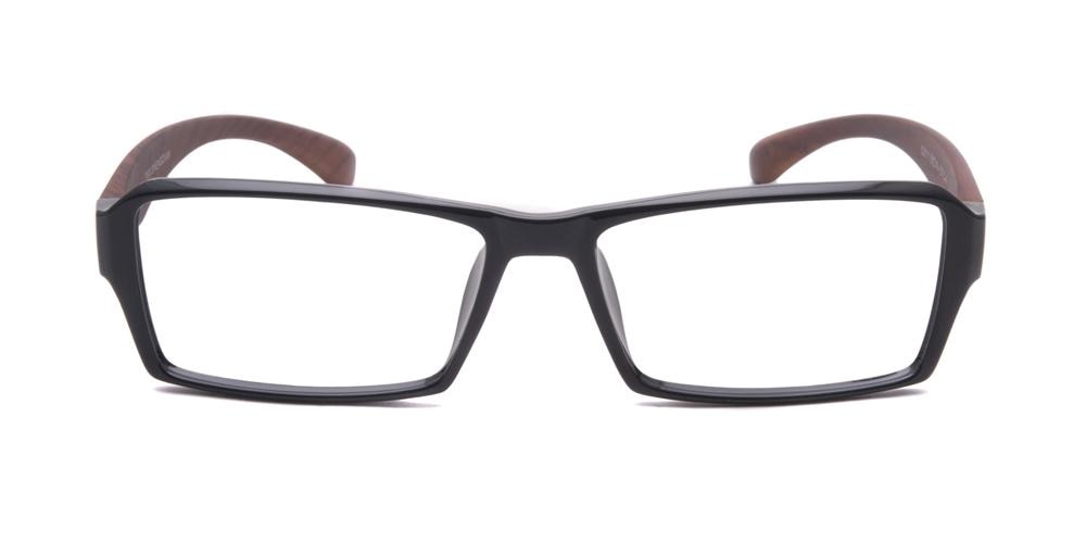 Akron Black/Brown Rectangle TR90 Eyeglasses