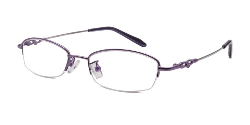 Beatrice Purple Rectangle Eyeglasses