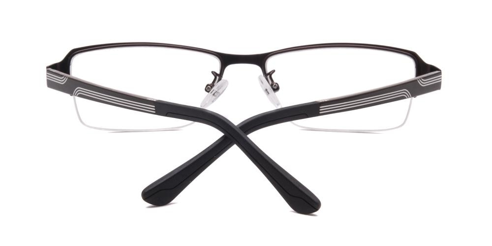 Winfred Brown Rectangle Metal Eyeglasses