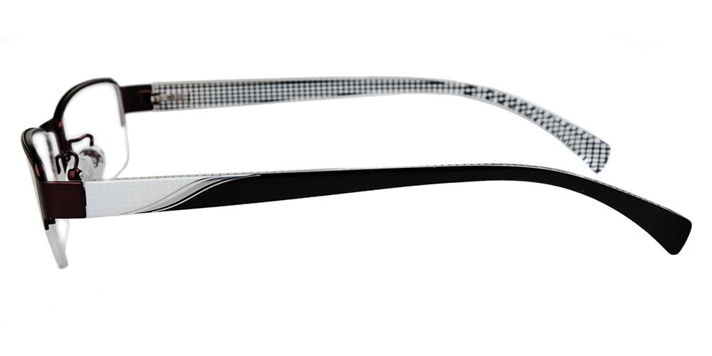 Tulsa Rectangle Brown Eyeglasses