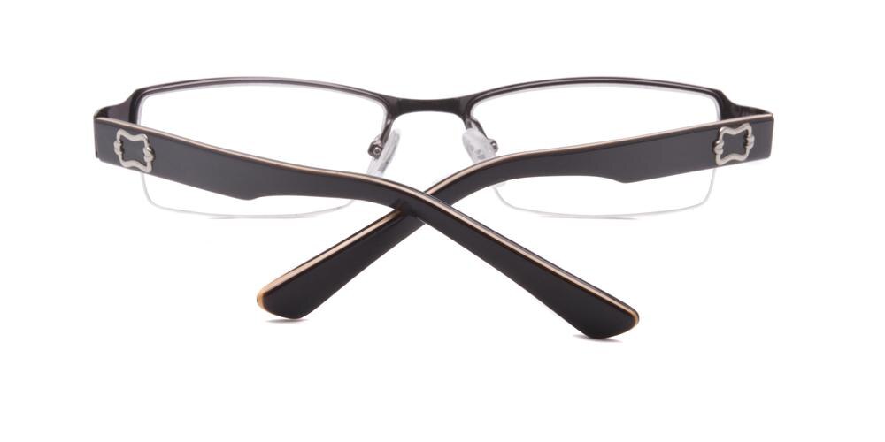 Arlington Brown Rectangle Metal Eyeglasses