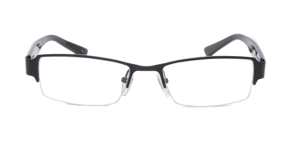 Arlington Black Rectangle Metal Eyeglasses