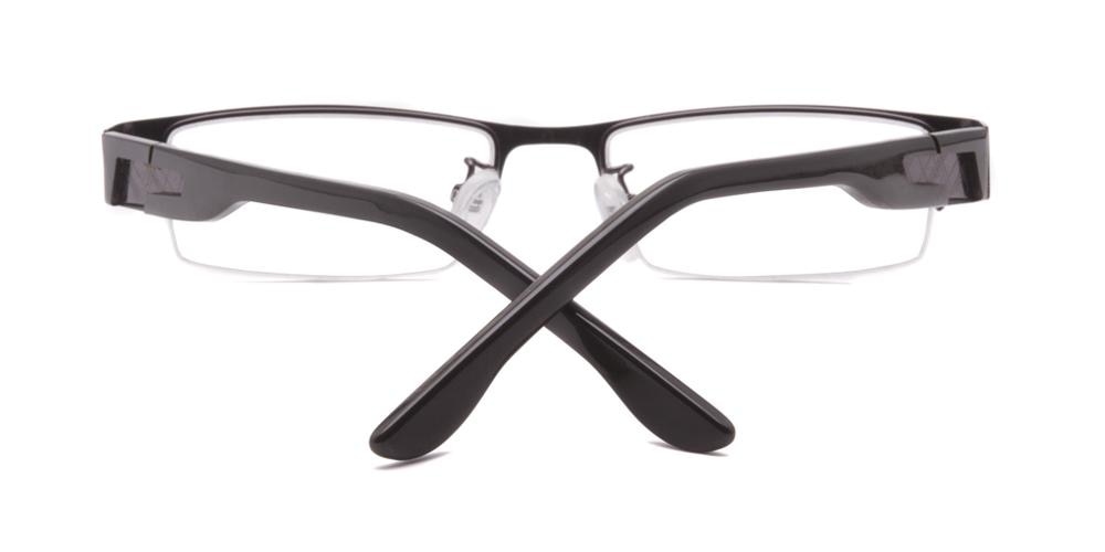 Eugene Brown Rectangle Metal Eyeglasses