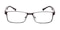 Oberlin Brown Rectangle Metal Eyeglasses