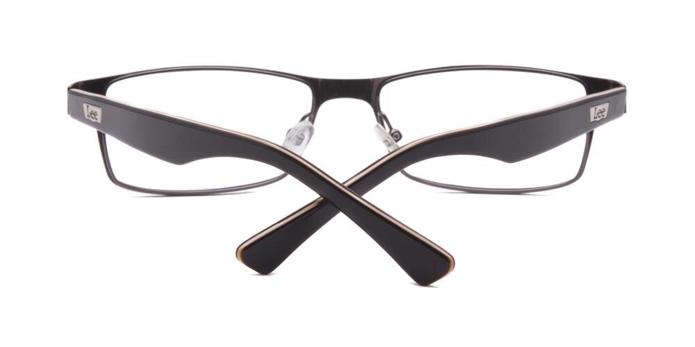 Oberlin Brown Rectangle Metal Eyeglasses