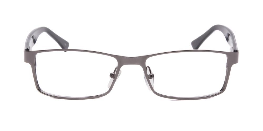 Oberlin Gunmetal Rectangle Metal Eyeglasses