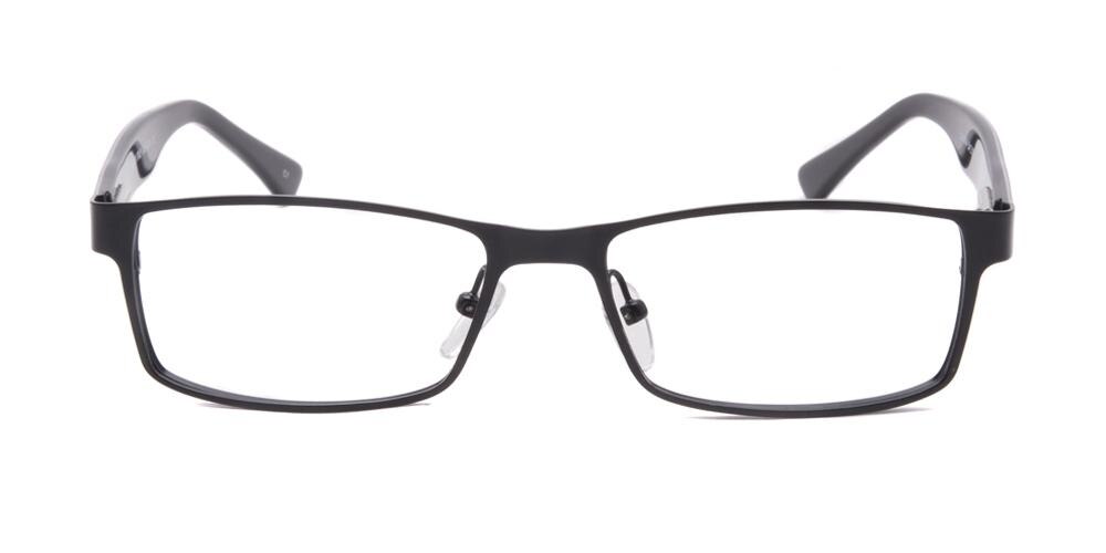 Oberlin Black Rectangle Metal Eyeglasses