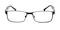 Oberlin Black Rectangle Metal Eyeglasses