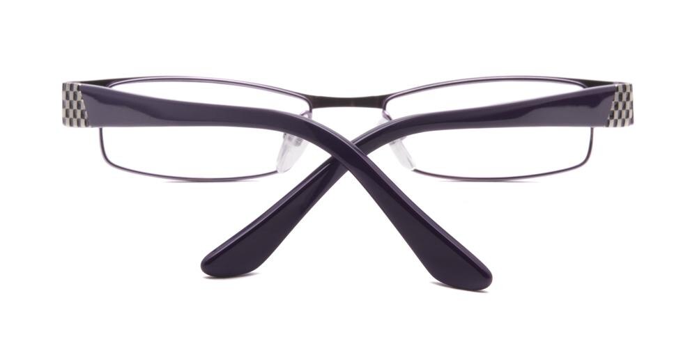 Athens Purple Rectangle Metal Eyeglasses