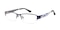 Vito Blue/White Pattern Rectangle Metal Eyeglasses