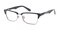 Harlan Black/Gunmetal Square Acetate Eyeglasses