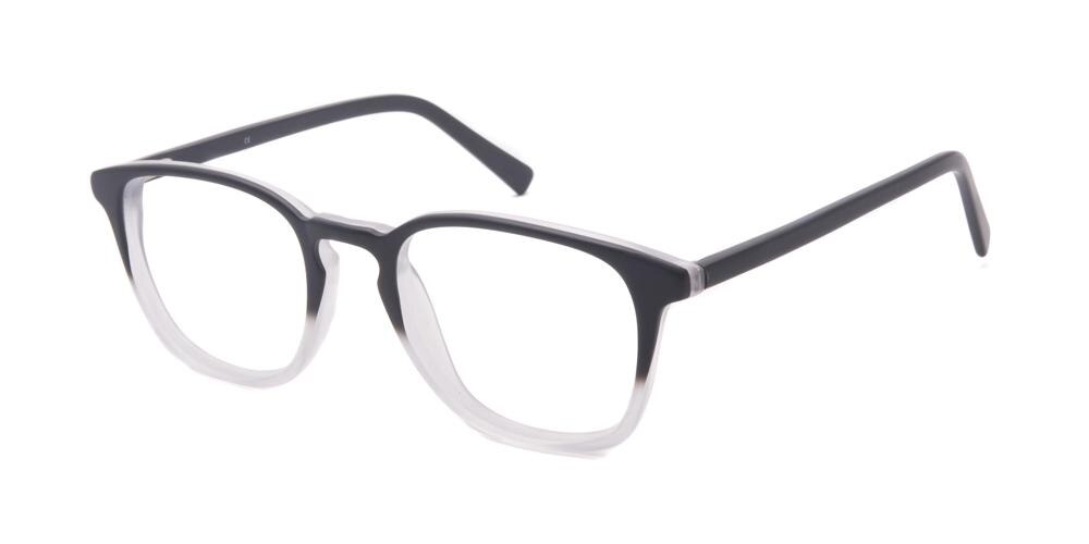 Antioch Black/Crystal Classic Wayframe Acetate Eyeglasses