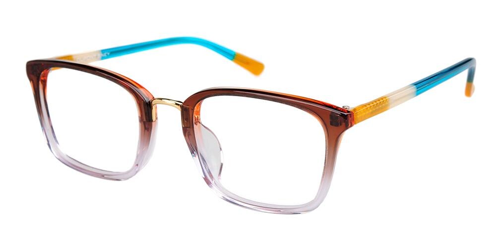 Windsor Green/Crystal Rectangle Acetate Eyeglasses