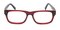 Peabody Red Rectangle Acetate Eyeglasses