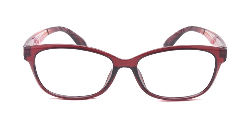 Tupelo Burgundy Rectangle TR90 Eyeglasses