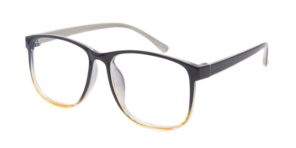 Duluth Black/Yellow Classic Wayframe TR90 Eyeglasses