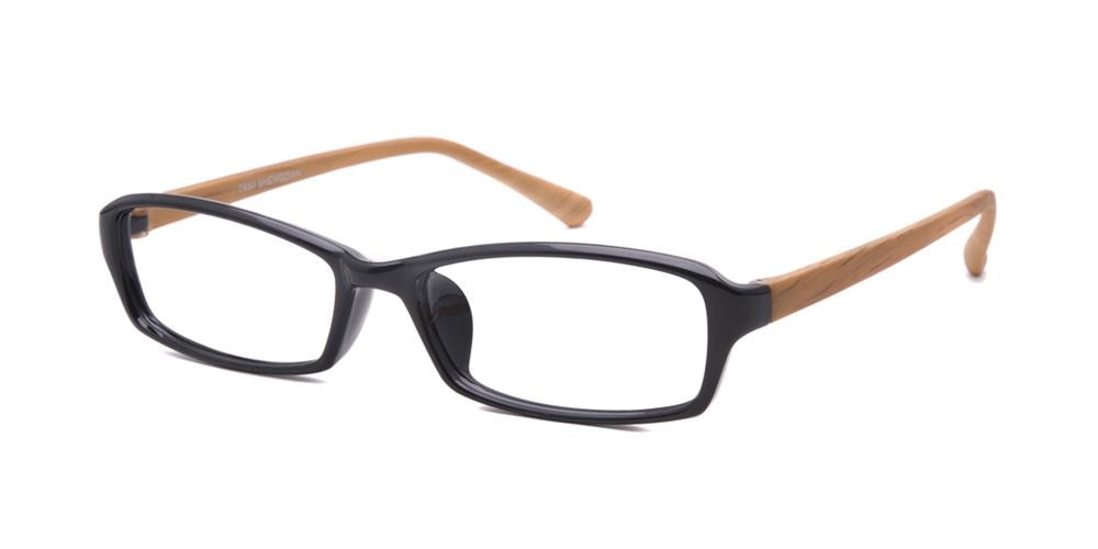 Williamsburg Black/Yellow Rectangle TR90 Eyeglasses