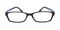 Moab Black/Blue Rectangle Ultem Eyeglasses