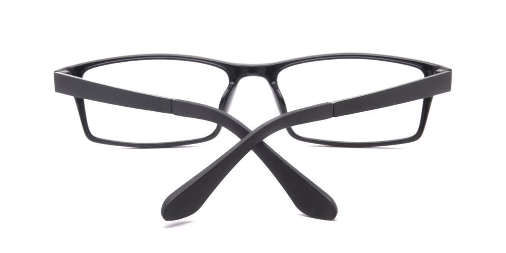 Bristol Black/Silver Rectangle Ultem Eyeglasses