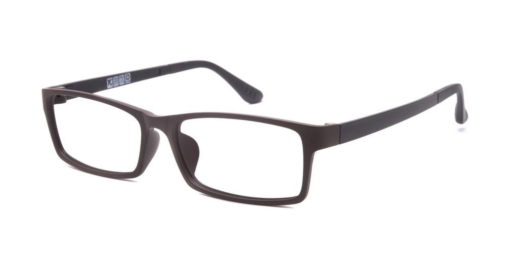 Harrisburg Brown Rectangle Ultem Eyeglasses