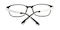 DesMoines Black/White Rectangle Ultem Eyeglasses