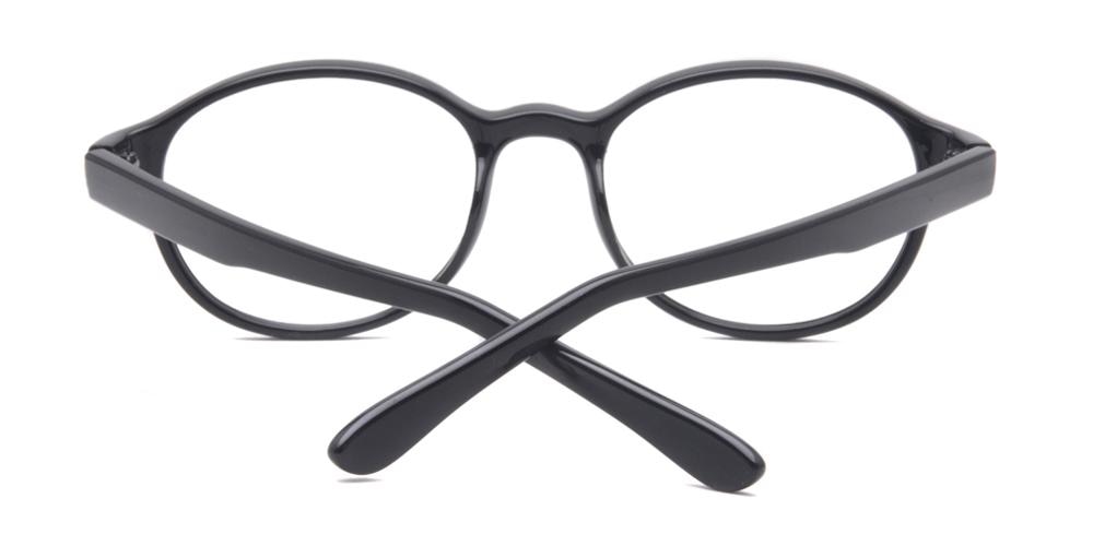 Creston Black Round Plastic Eyeglasses