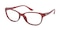 Rosemary Red Rectangle Plastic Eyeglasses