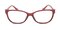 Rosemary Red Rectangle Plastic Eyeglasses