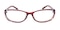 Ursula Red Rectangle Plastic Eyeglasses