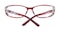 Ursula Red Rectangle Plastic Eyeglasses