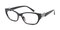 Zenobia Black Rectangle Plastic Eyeglasses