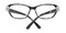 Zenobia Black Rectangle Plastic Eyeglasses
