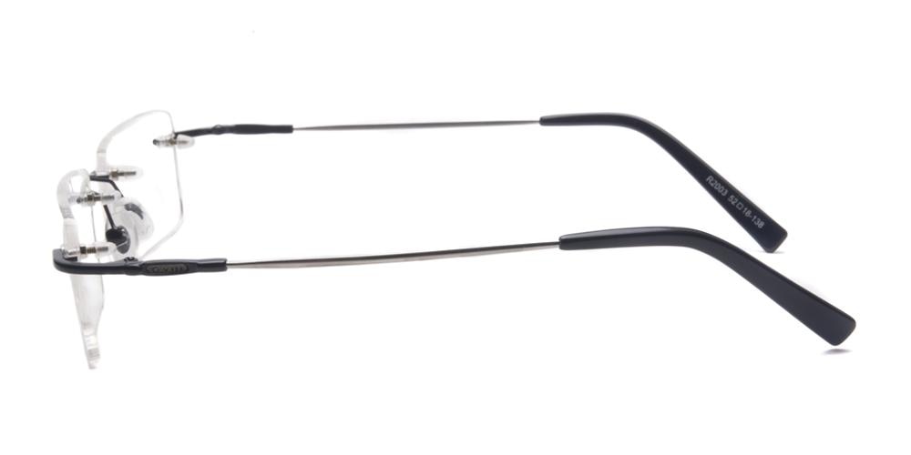 Waukegan Black Rectangle Eyeglasses