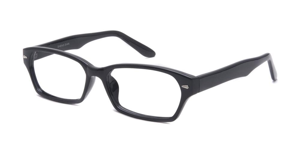 Evansville Black Rectangle Plastic Eyeglasses