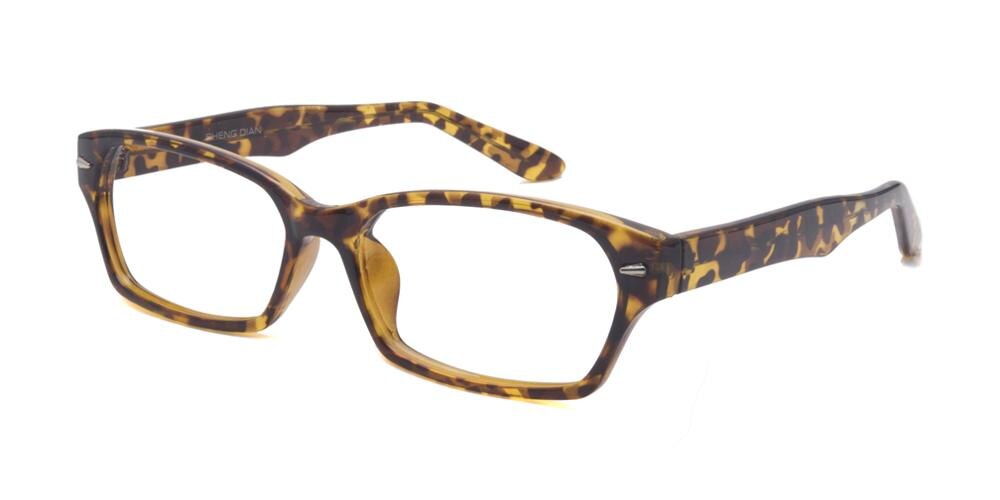 Evansville Tortoise Rectangle Plastic Eyeglasses