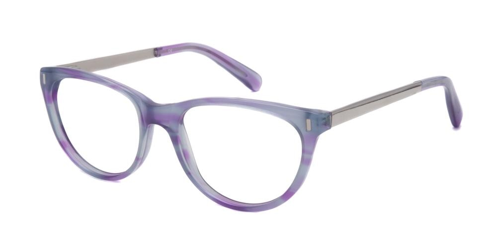 Katherine Purple Blue Stripe Cat Eye Acetate Eyeglasses