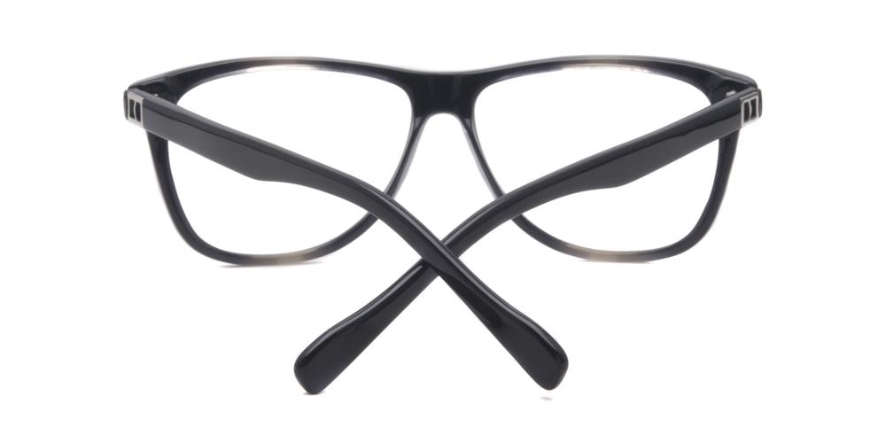 Davenport Black/White Classic Wayframe Acetate Eyeglasses