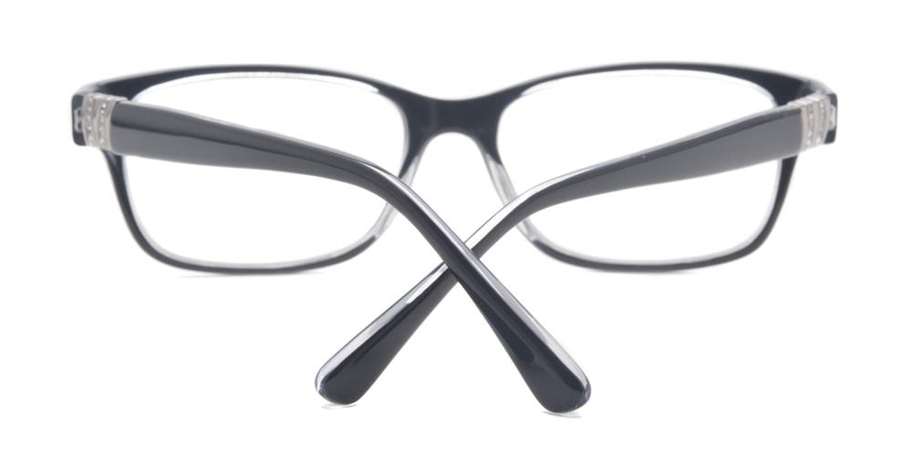 Ely Black Rectangle Acetate Eyeglasses