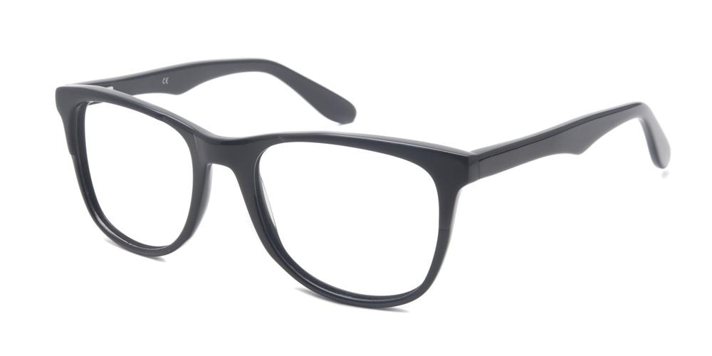 Newark Black Classic Wayframe Acetate Eyeglasses