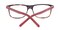 Williamsport Tortoise/Red Rectangle Acetate Eyeglasses