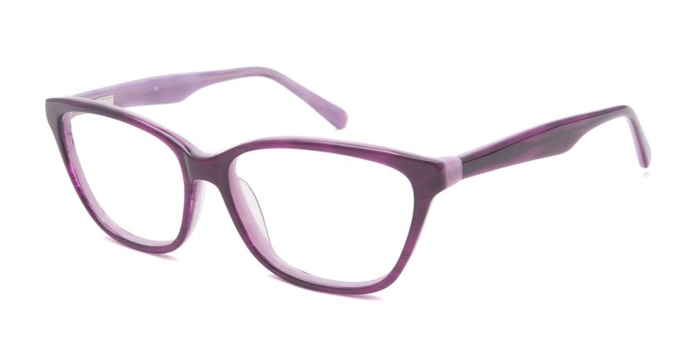 SaintGeorge Purple Cat Eye Acetate Eyeglasses