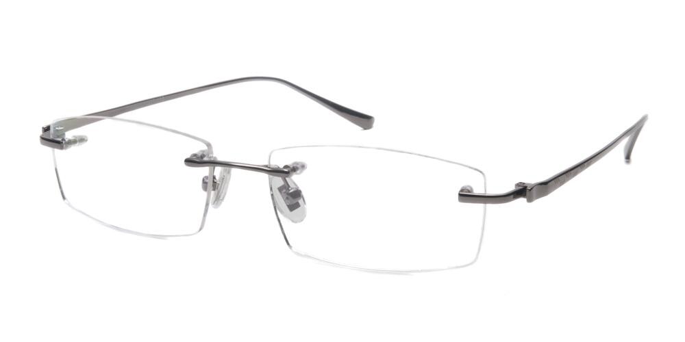 Alston Silver Rectangle Metal Eyeglasses