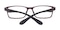Sarasota Red/Black Rectangle Plastic Eyeglasses
