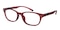 Sebastian Red Classic Wayframe Plastic Eyeglasses