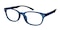 Sebastian Blue Classic Wayframe Plastic Eyeglasses