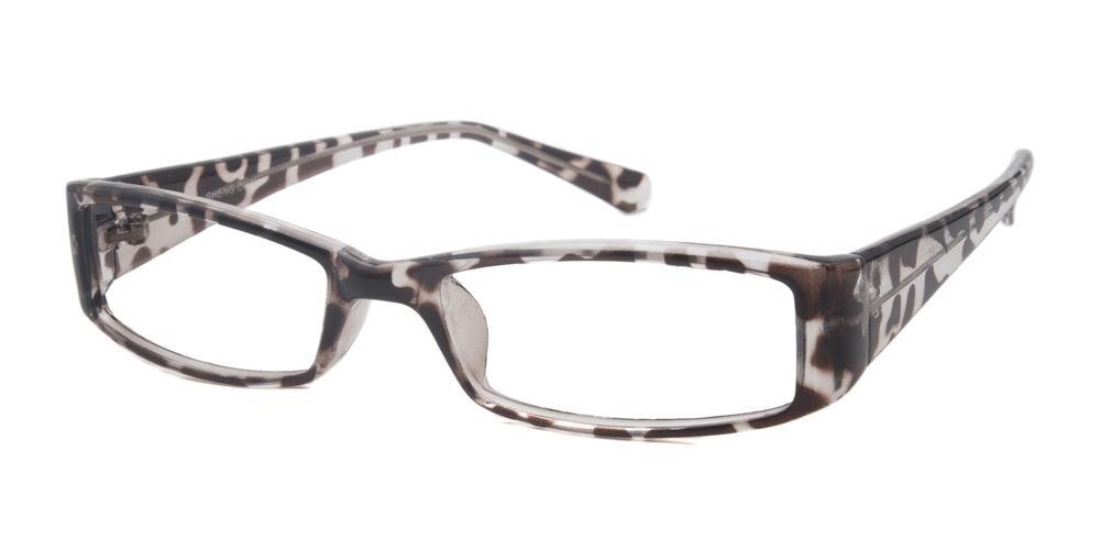 Macon Zebra Rectangle Plastic Eyeglasses