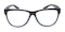 Augusta Black/Blue Classic Wayframe Plastic Eyeglasses