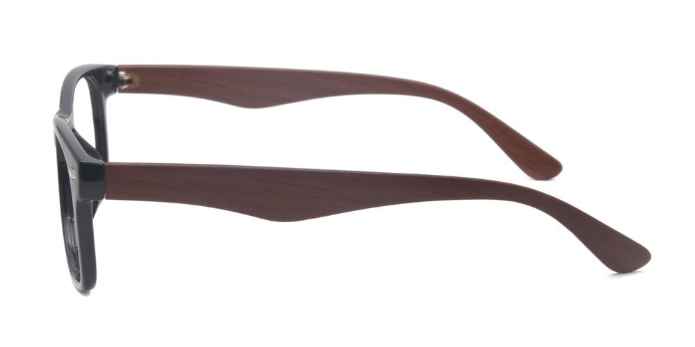 Evanston Classic Wayframe Black/Brown Eyeglasses