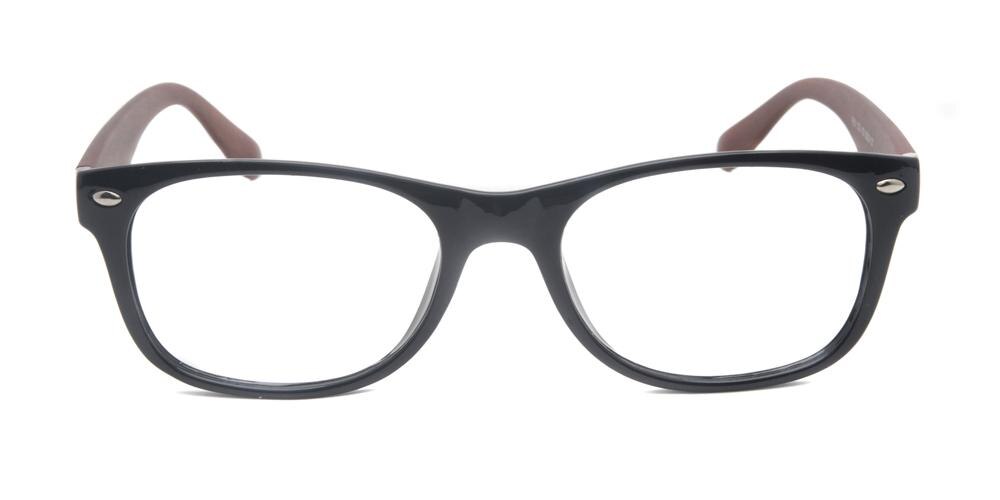 Evanston Classic Wayframe Black/Brown Eyeglasses